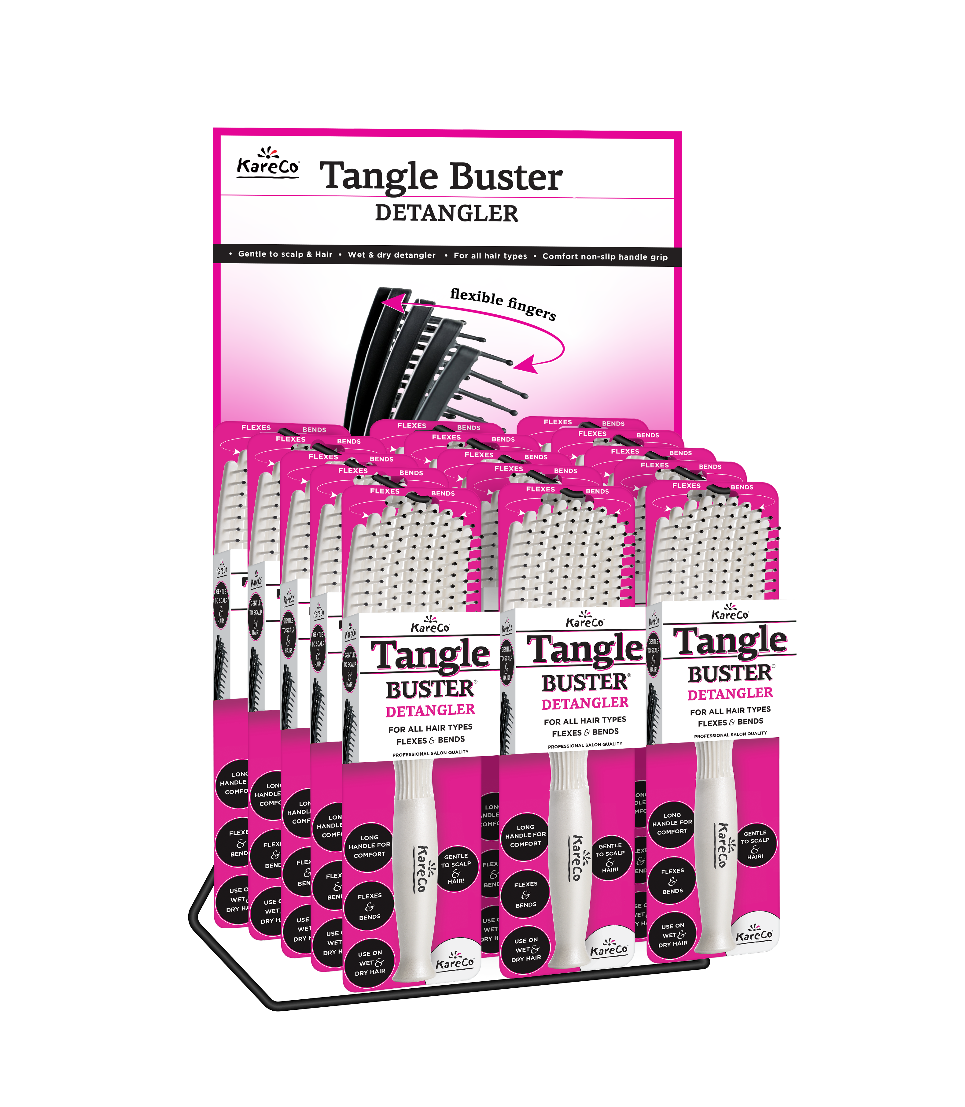 KareCo International, Inc. - Wholesale Hair Brush/Comb - Tangle Buster® Brush Display3