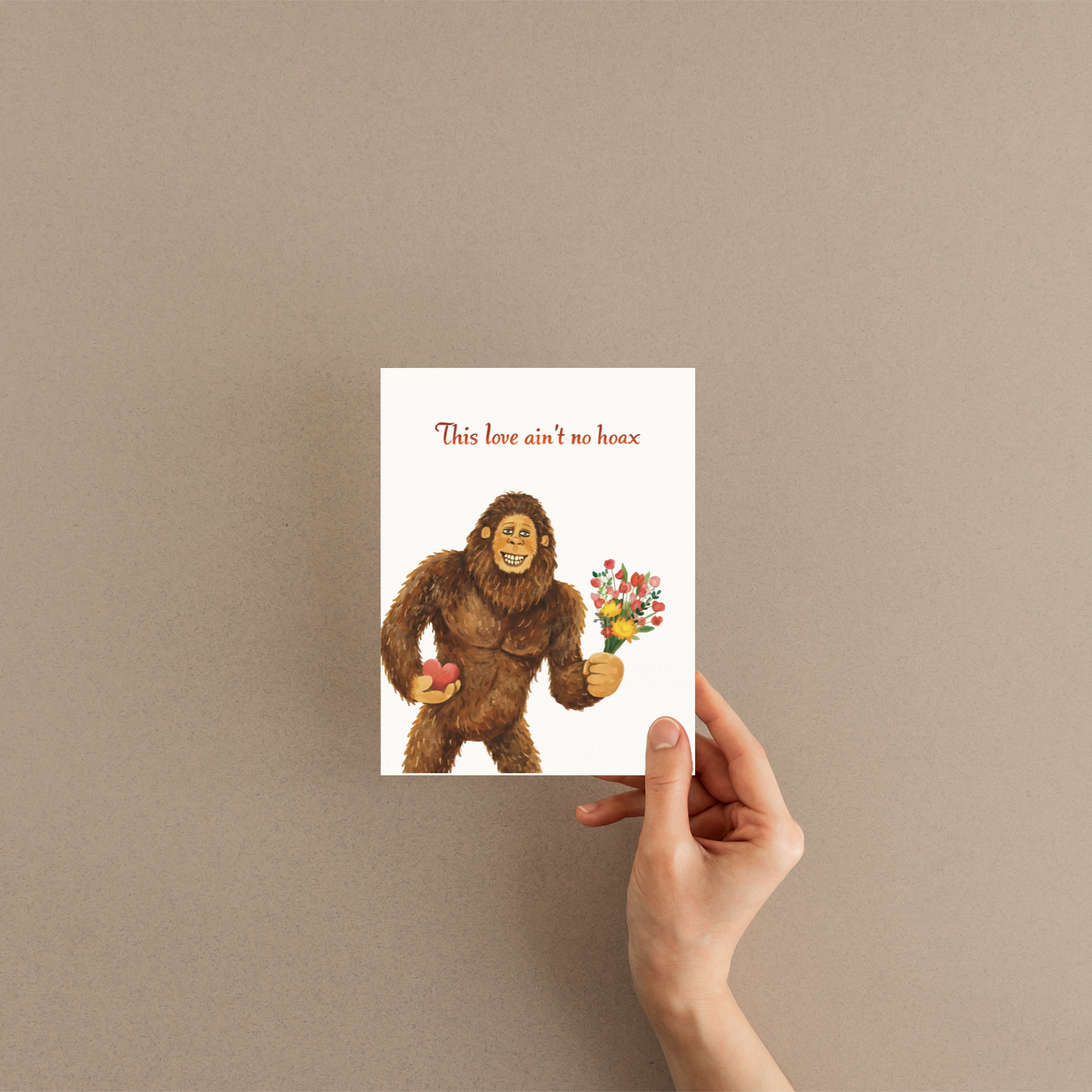 New Summits - Wholesale Love Card - Bigfoot Love Card | Romantic Sasquatch Anniversary Card1