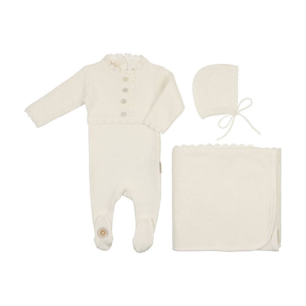 Mon Tresor Bebe - Wholesale Clothing Set - Baby - Mock-Cardigan Layette Set6