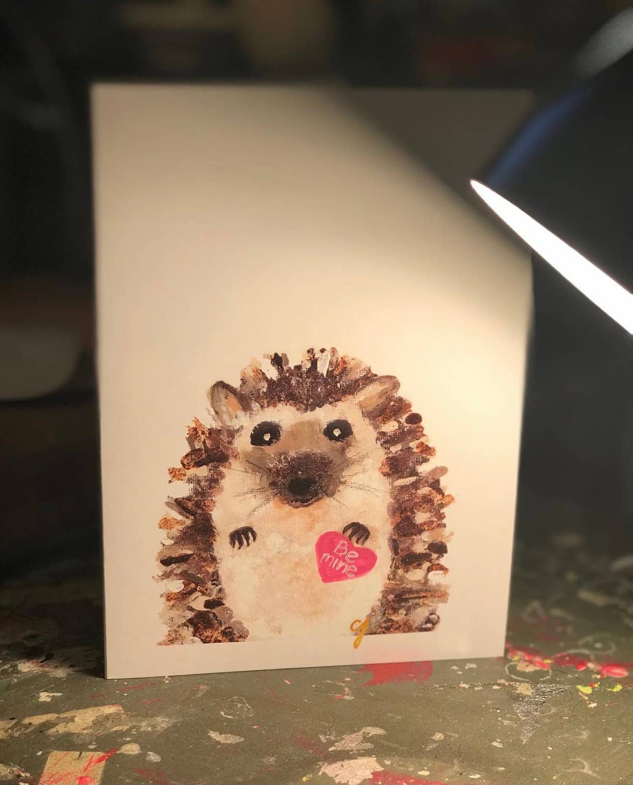 claire jordan designs - Wholesale Valentine's Day Card - Be Mine Hedgehog | Valentines Day Card | Blank1