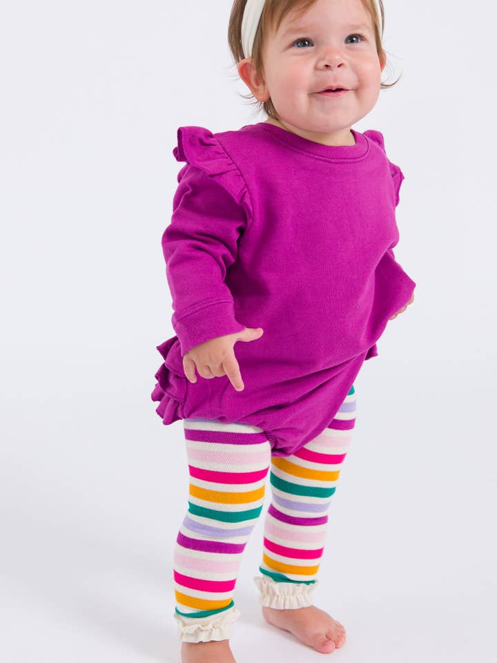 Purple Baby Girls Plum Tart Sweatshirt Bubble Romper
for wholesale on Faire5