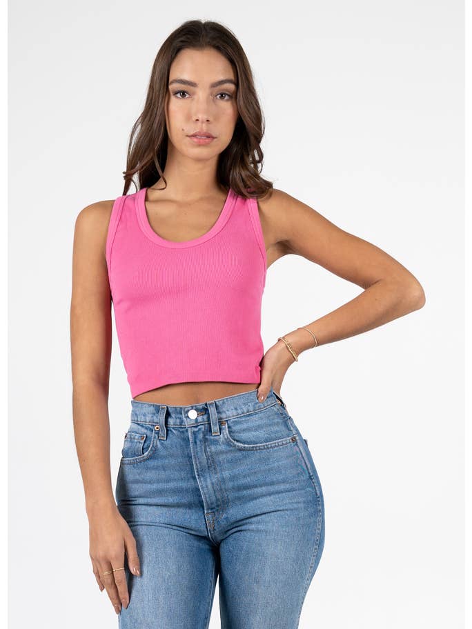 C'est Moi Clothing Co - Wholesale Tank Top - Women's - Bamboo Rib Deep Scoop Neck Tank- CEBT101410