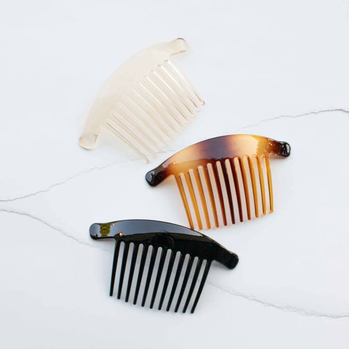 Curved Wide-Tooth Hair Comb Pin for wholesale by Tiepology