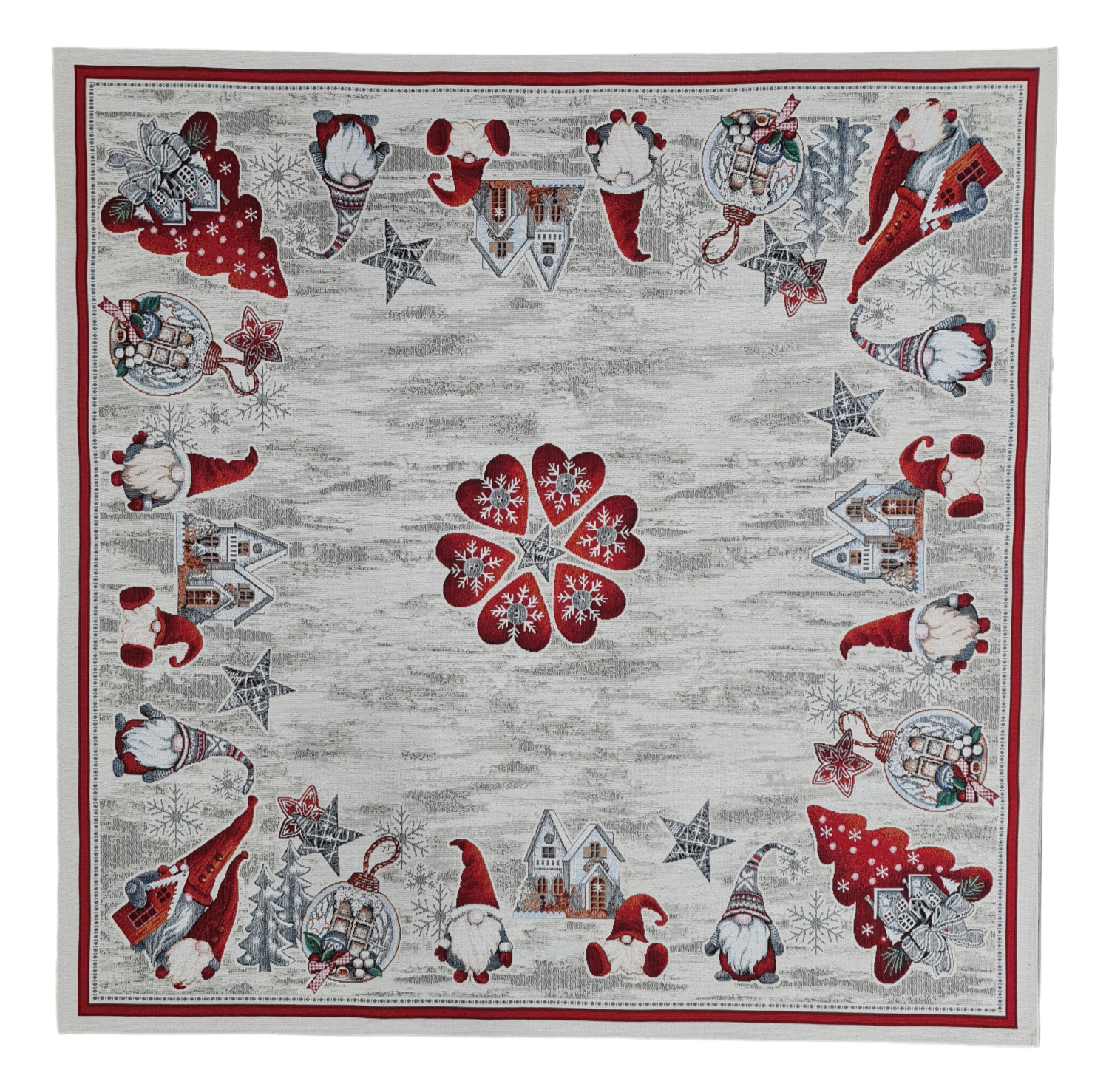 Lunaria Lab - Wholesale Tablecloth - Christmas Centerpiece Lurex Gnome in Gobelin1