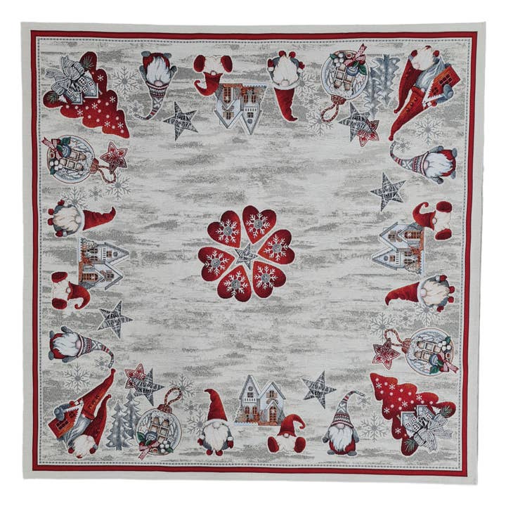 Lunaria Lab – Großhandel Tischdecken – Weihnachtlicher Tischmittelpunkt Gnom Lurex in Gobelin1