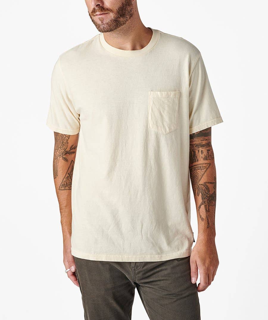 Arbor - Wholesale Screen Printed T-Shirt - Men's - Cornerstone Pocket Tee - Off White0