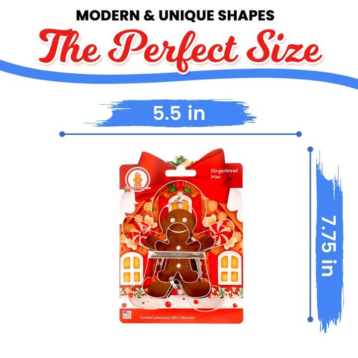 CookieCutter.com - Wholesale Biscuit cutter - Gingerbread Man 3-Piece Nested Cookie Cutter Set with Brace6