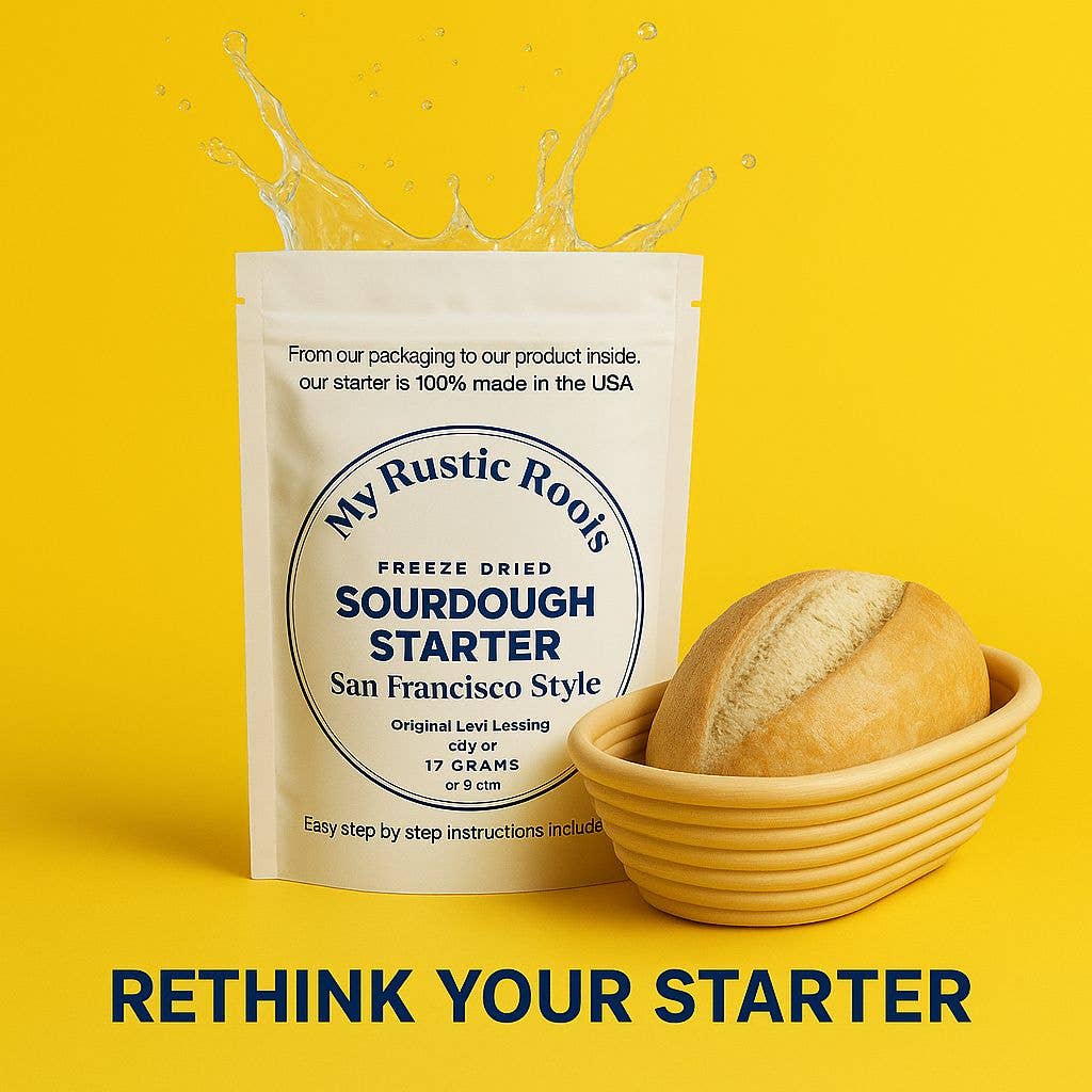 My Rustic Roots - Wholesale Bread Mix - Organic, Non-GMO Sourdough Starter | Freeze Dried |  12gm 6