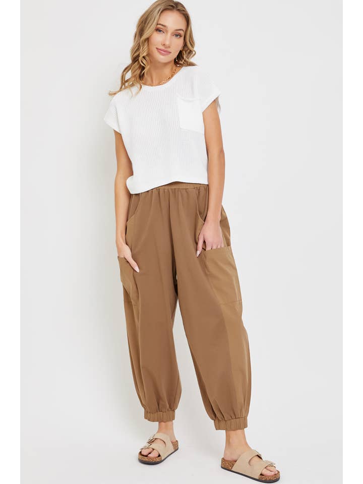 Sweet Lovely by Jen - Wholesale Lounge Sweatpants/Joggers - Women's - CASUAL COMFY WIDE-LEG HARMES JOGGERS7
