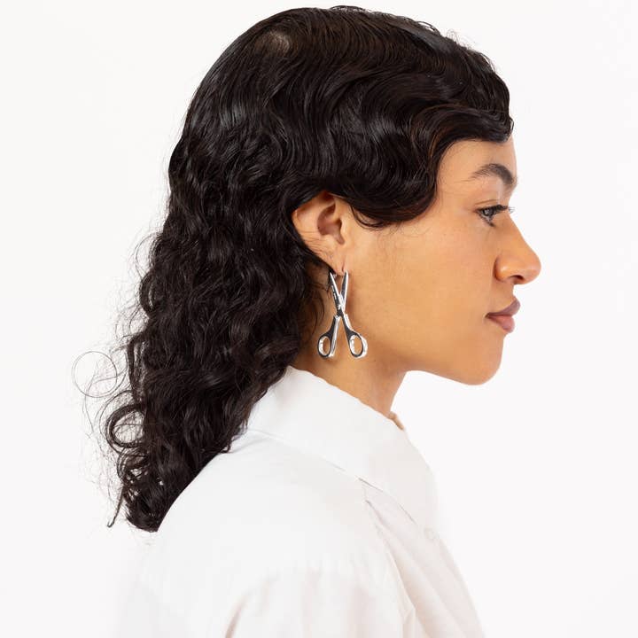 Coco Clem - Wholesale Dangle Earrings - Scissor Earrings in Silver4