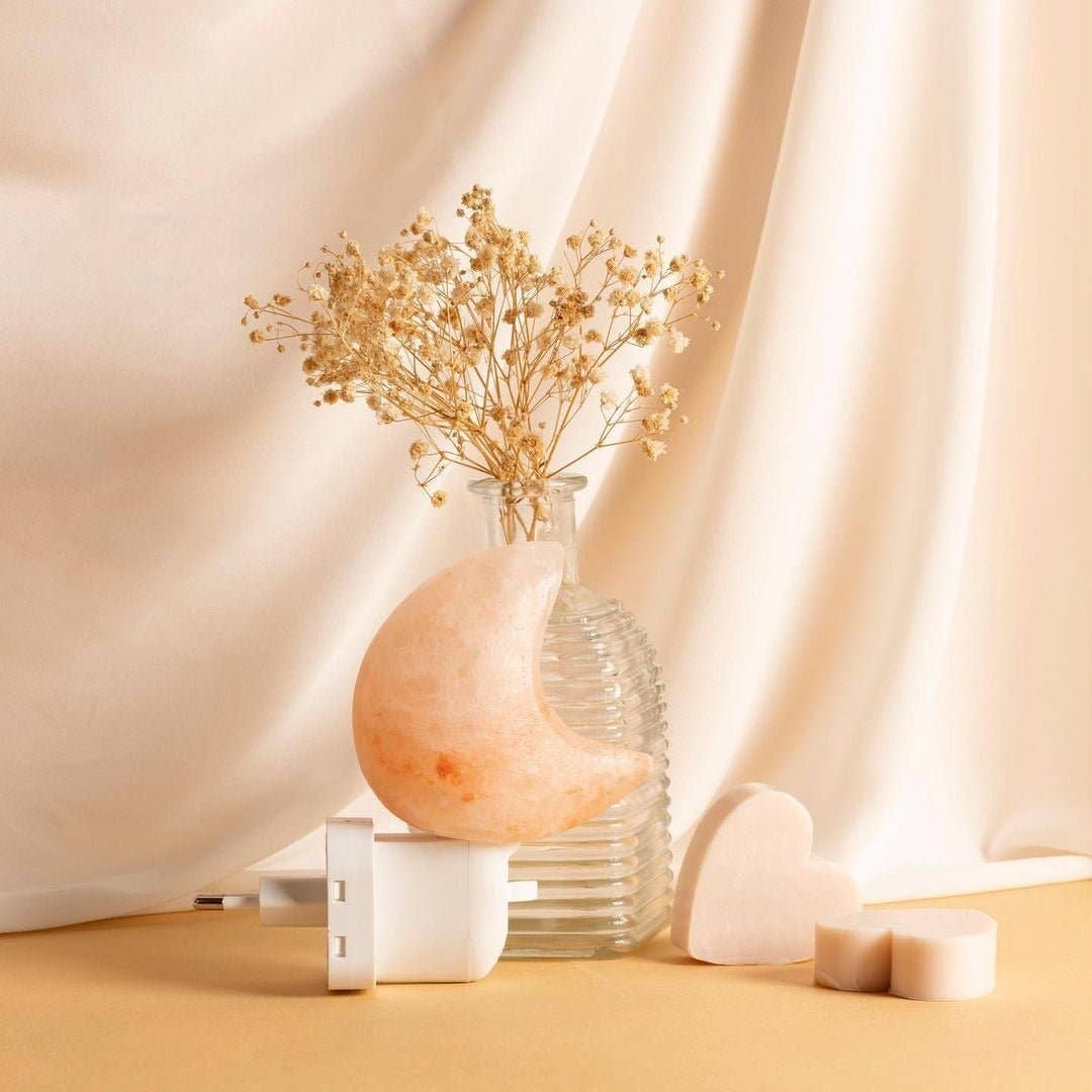 Insight Stones - Wholesale Night Light - Orange salt stone moon night light1