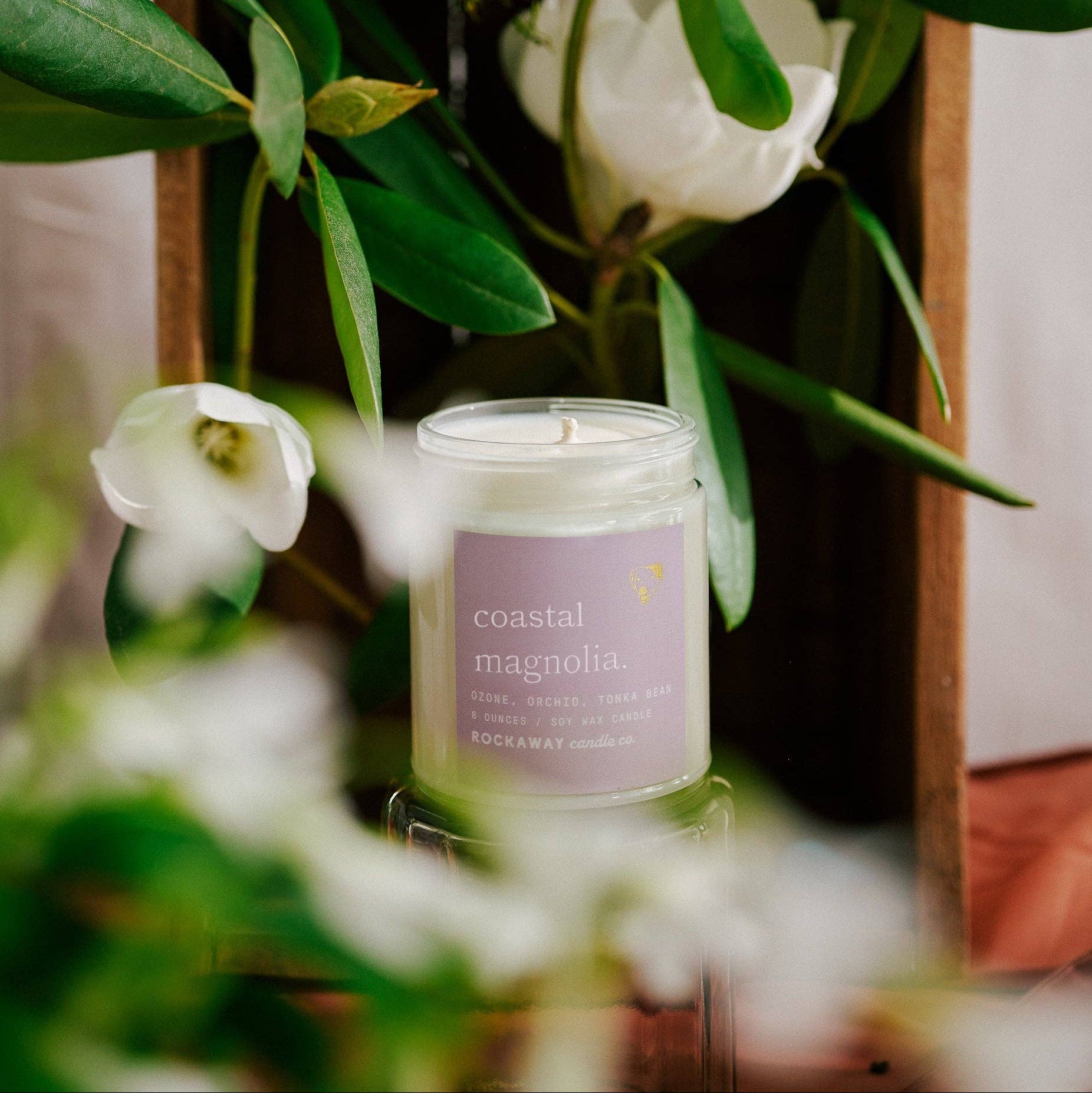 Rockaway Candle Co - Wholesale Jar/Filled Candle - Coastal Magnolia 8oz Candle1