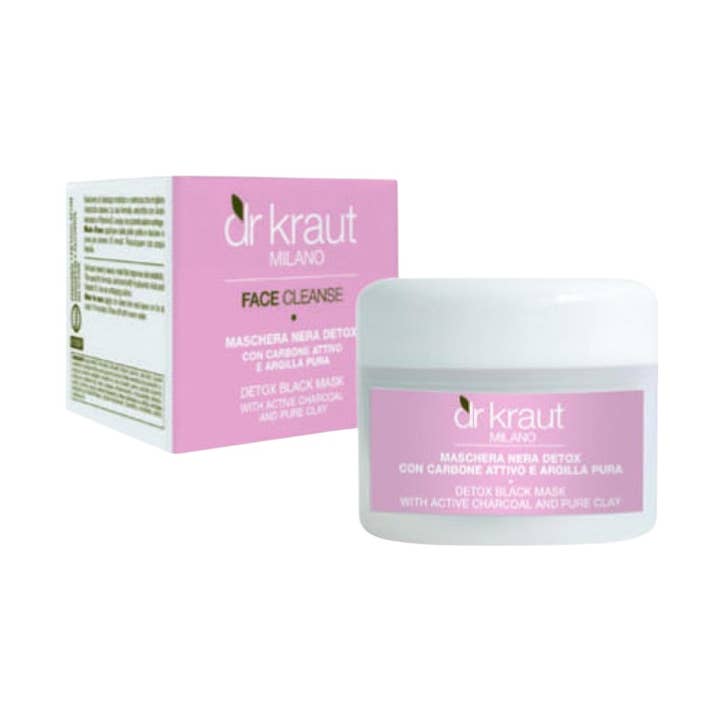 Sort Detox Maske Aktivt Kul og Ren Ler 100ml for engroshandel hos pirotta srl