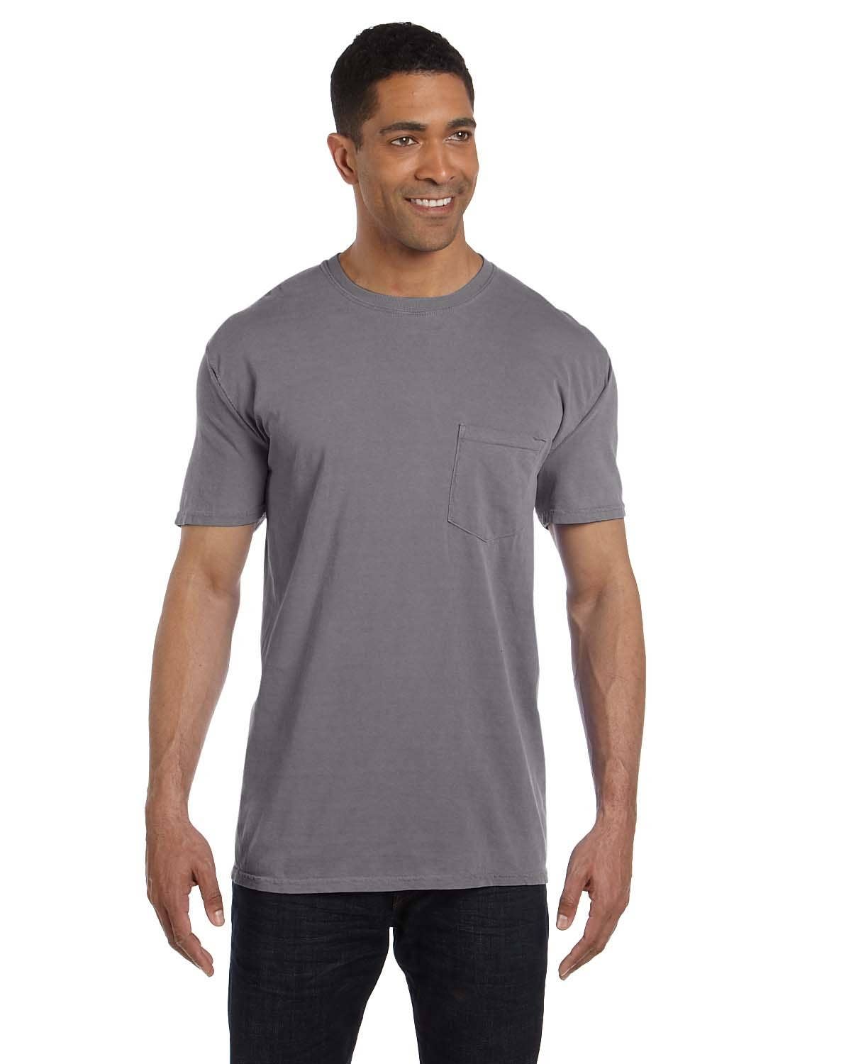 Total Apparel - Wholesale T-Shirt - Unisex - Comfort Colors Garment-Dyed Pocket Blank T-Shirt | 6030CC47