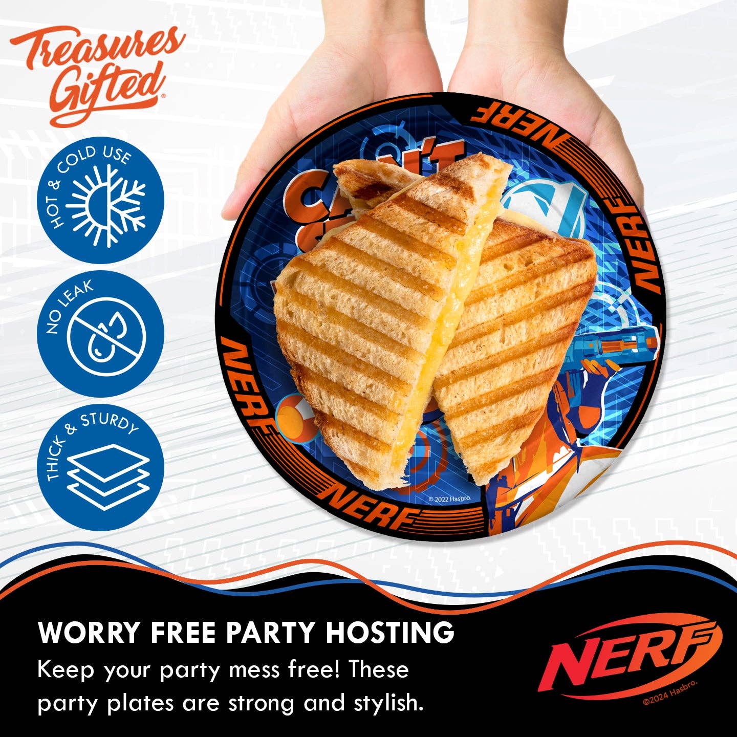 Treasures Gifted - Wholesale Disposable Plate - Nerf Plates 9in - Nerf Party Supplies2