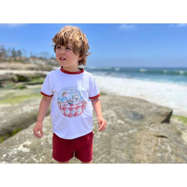 Me & Henry - Wholesale Shorts - Kids - Burgundy Hugo Twill Shorts