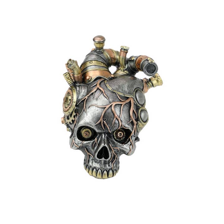 Cubby House by Malmar - Wholesale Decorative figurine - 17cm Skull Steam Punk Aorta Heart Design