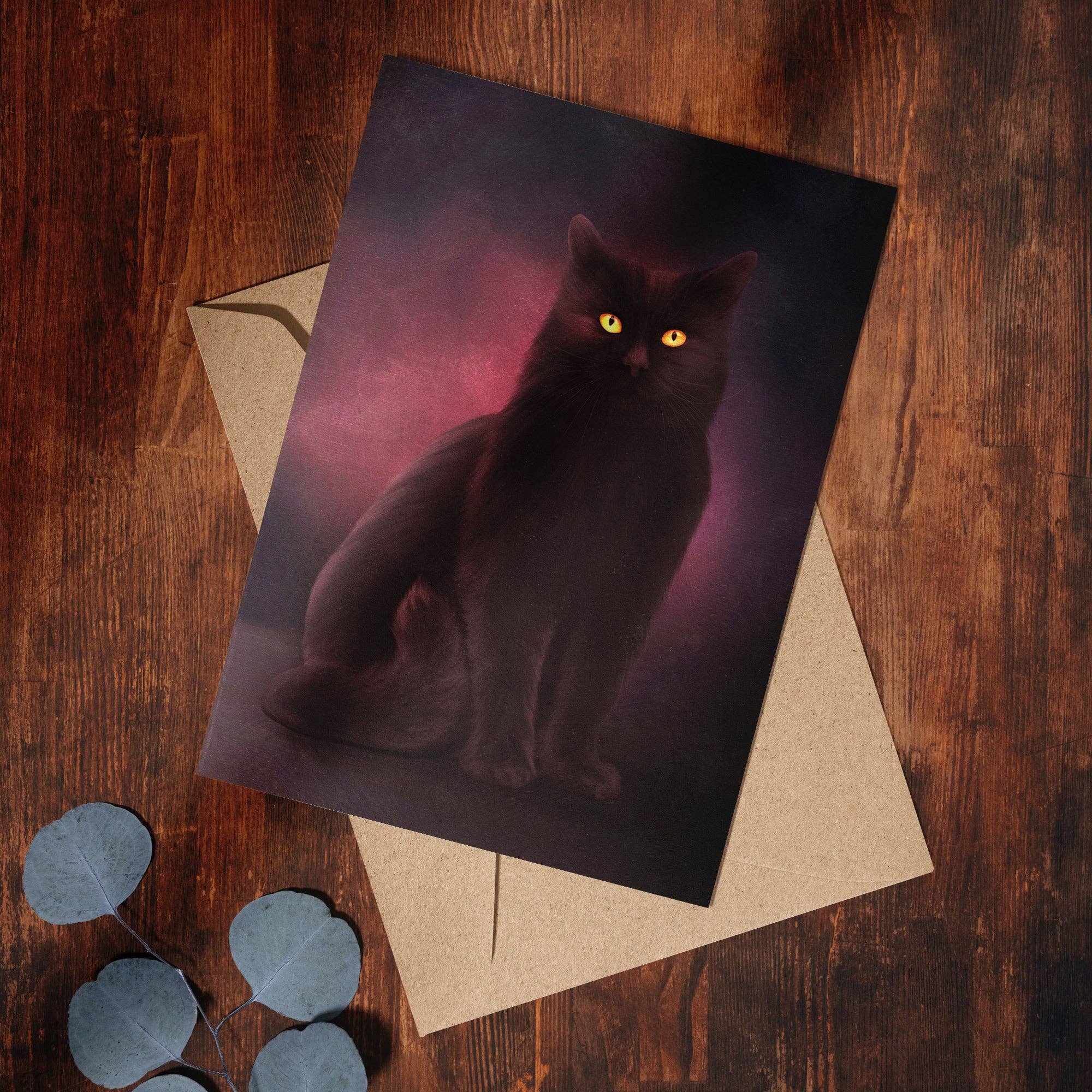 Print is Dead – wholesale Everyday greeting card – Shadow Cat - Greeting Card2