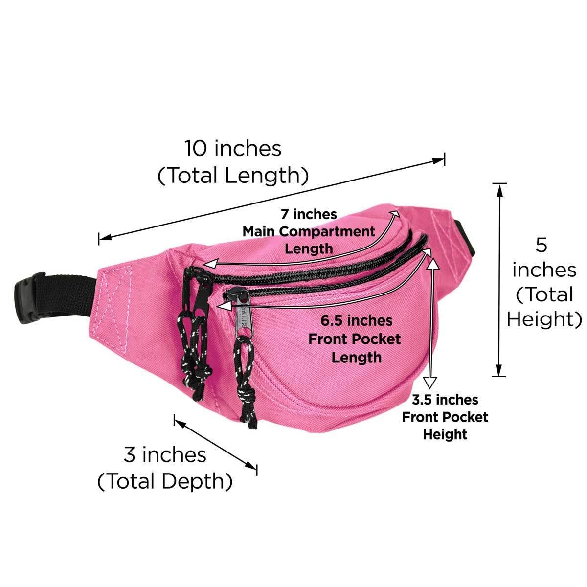Dalix - Wholesale Belt Bag - Unisex - Dalix Round Fanny Pack w/ 3 Pockets20