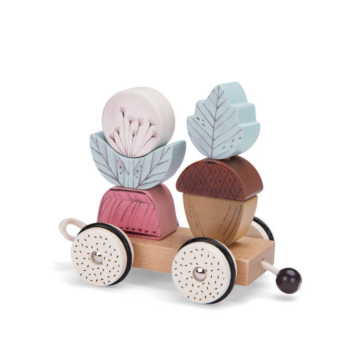 MOULIN ROTY by Speedy Monkey - Wholesale Wood Toy - Kids - Pull Along Activity Train After the Rain