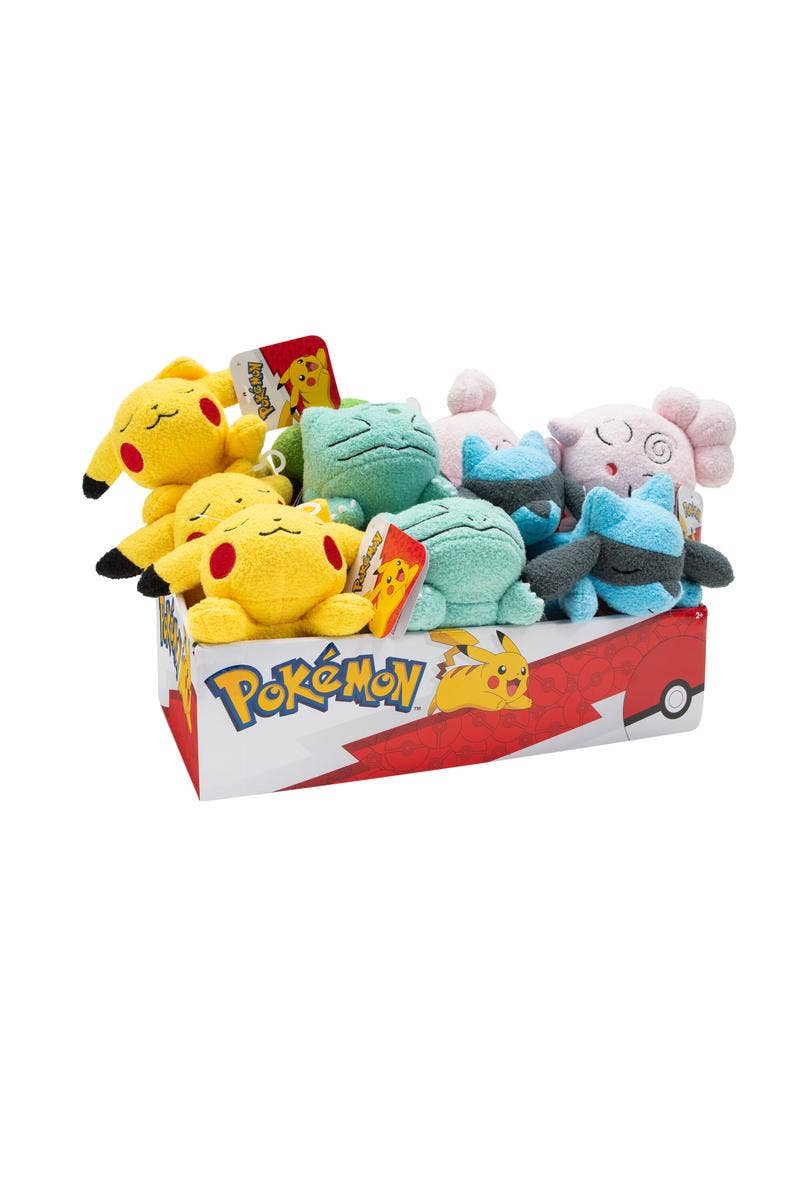 License 2 Play Toys - Wholesale Stuffed/Plush Toy - Kids & Baby - Pokemon 5” Sleeping Plush Assortment in Display - Set of 94