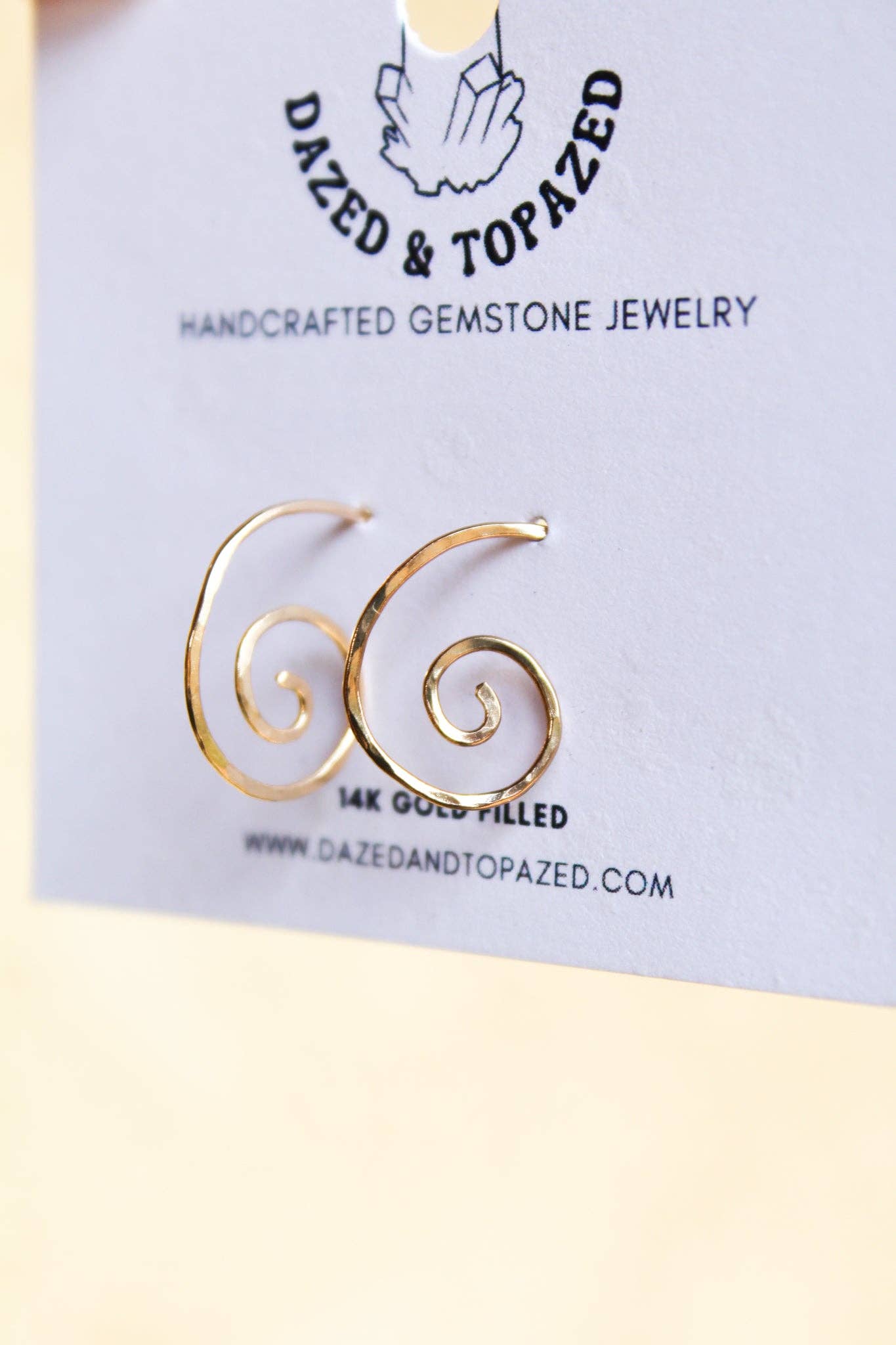 Dazed and Topazed - Wholesale Hoop Earrings - Spiral Hoop Earrings4