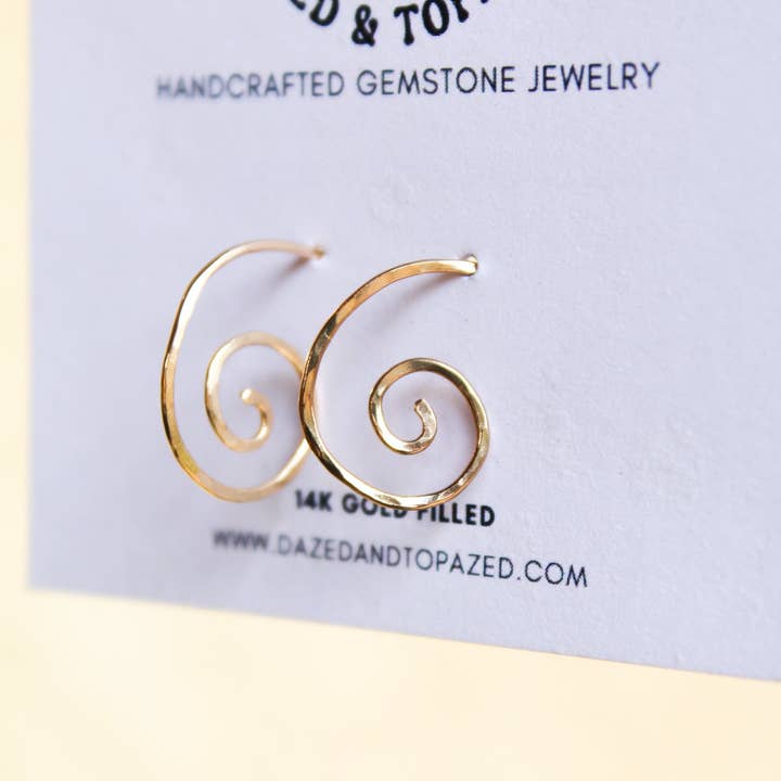Dazed and Topazed - Wholesale Hoop Earrings - Spiral Hoop Earrings4