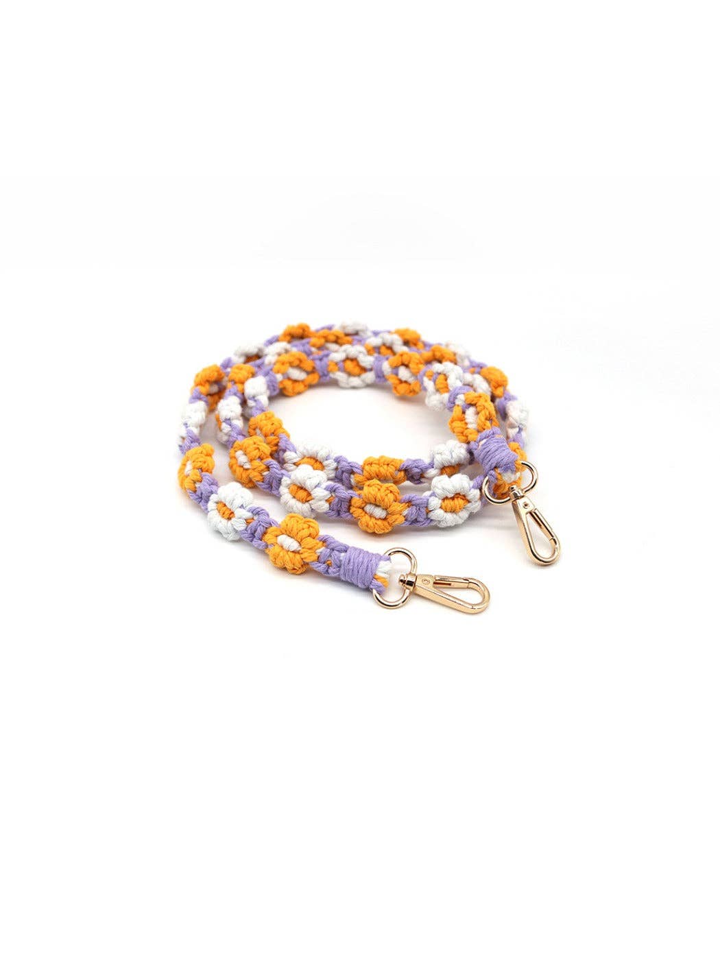 Funkyrel® Atzbranding Limited – Fita porta-chaves – Mulher por atacado – Koco - Fita de Telefone e Porta-chaves de Margarida em Croché1