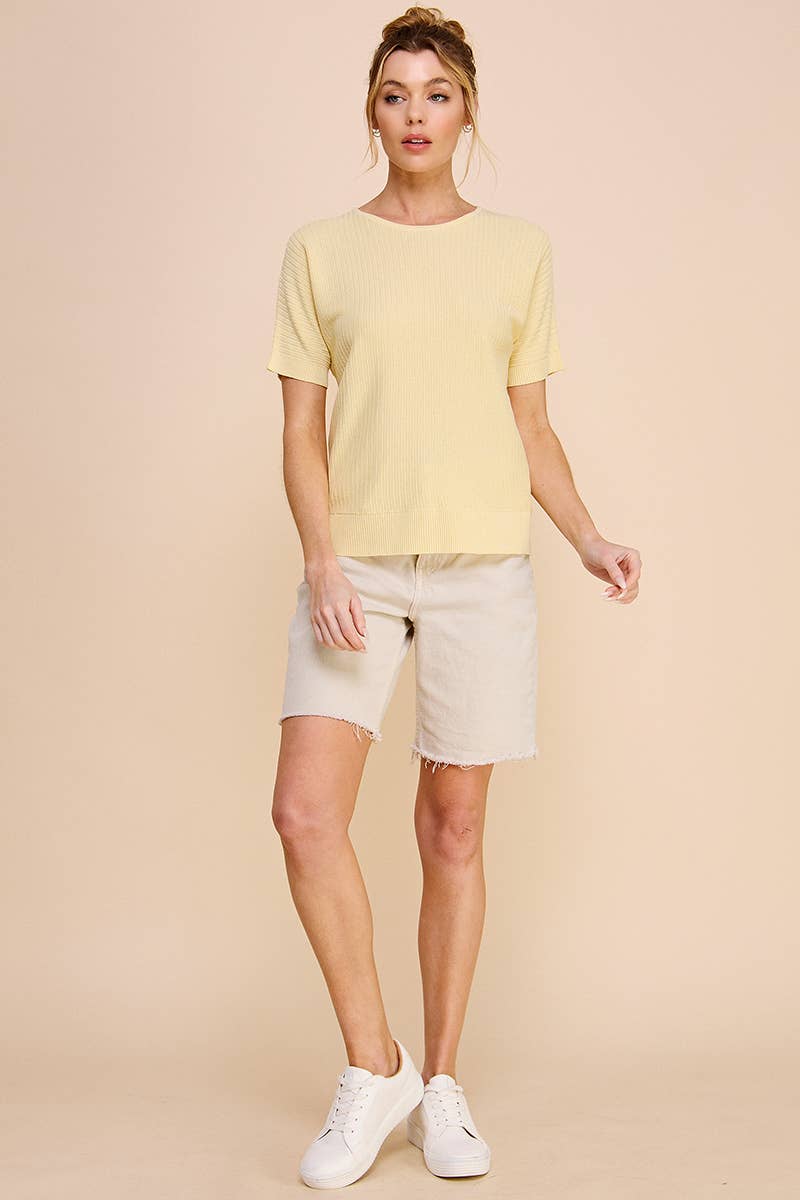 Allie Rose - Vente Haut en maille – femme - Haut en tricot doux à texture mini-chevron4