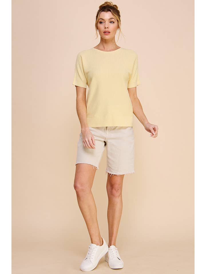 Allie Rose - Vente Haut en maille – femme - Haut en tricot doux à texture mini-chevron4