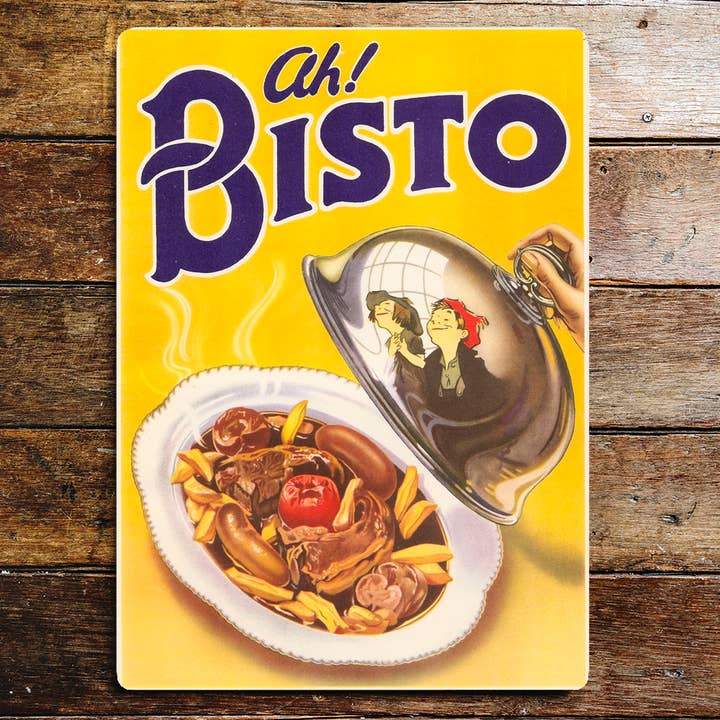 Ah Bisto dish - Metal Advertising Wall Sign for wholesale by The British Metal Signs Company
