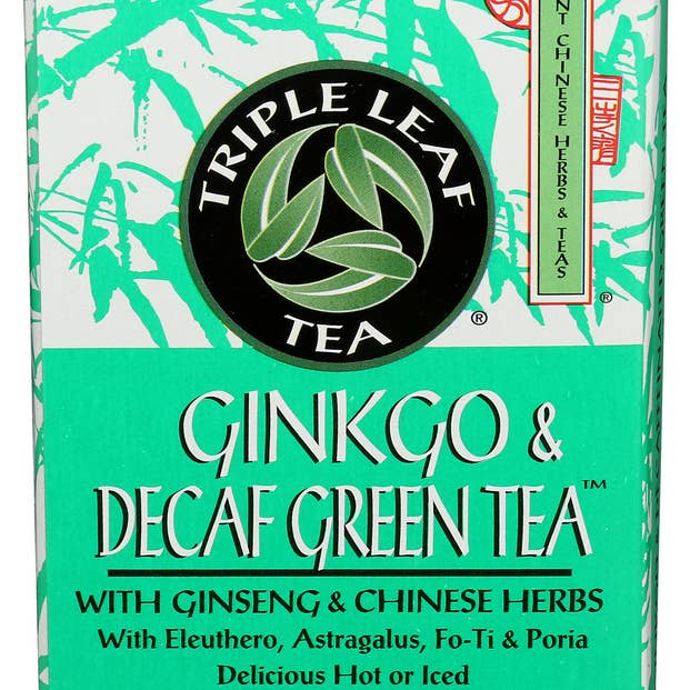 Triple Leaf Tea - Wholesale Health/Detox Tea - Ginkgo & Decaf Green Tea