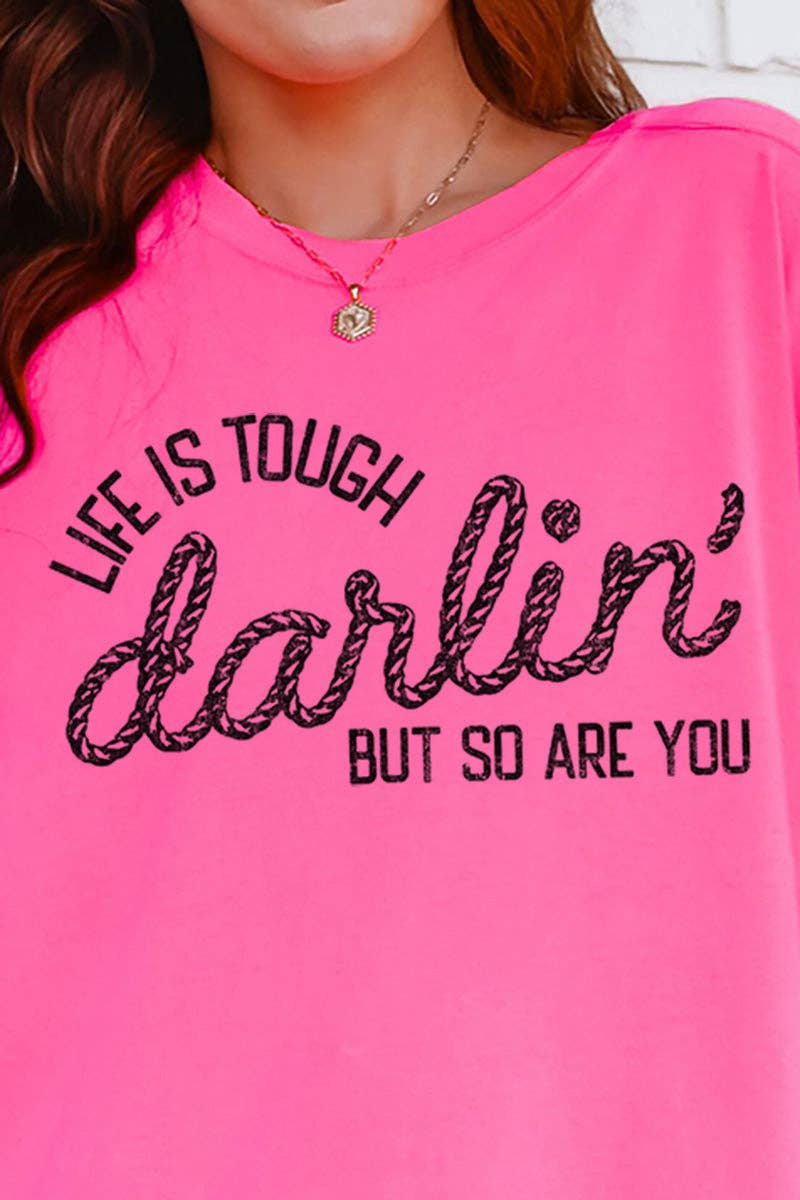 Wholesale Accessory Market - Wholesale Screen Printed T-Shirt - Women's - Life Is Tough Comfort Colors Adult Ring-Spun Cotton Tee17