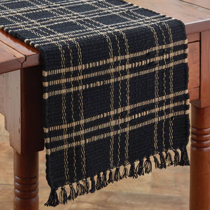 Park Designs - Wholesale Table runner - Sturbridge Chindi Table Runner - 36"L - Black