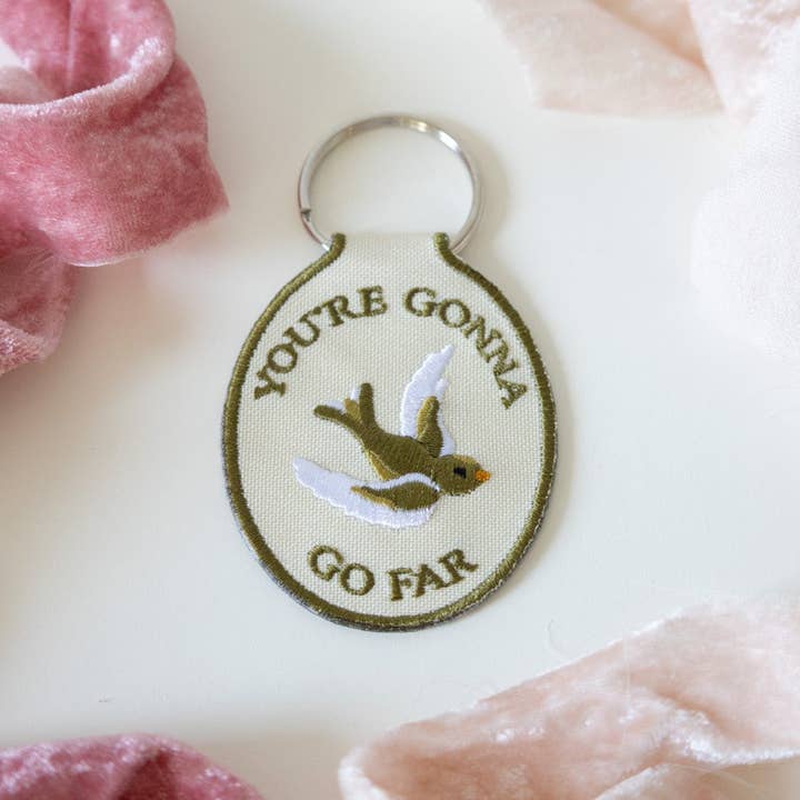 Lindy Stark Designs - Wholesale Keychain - Women's - You're Gonna Go Far Embroidered Keychain1
