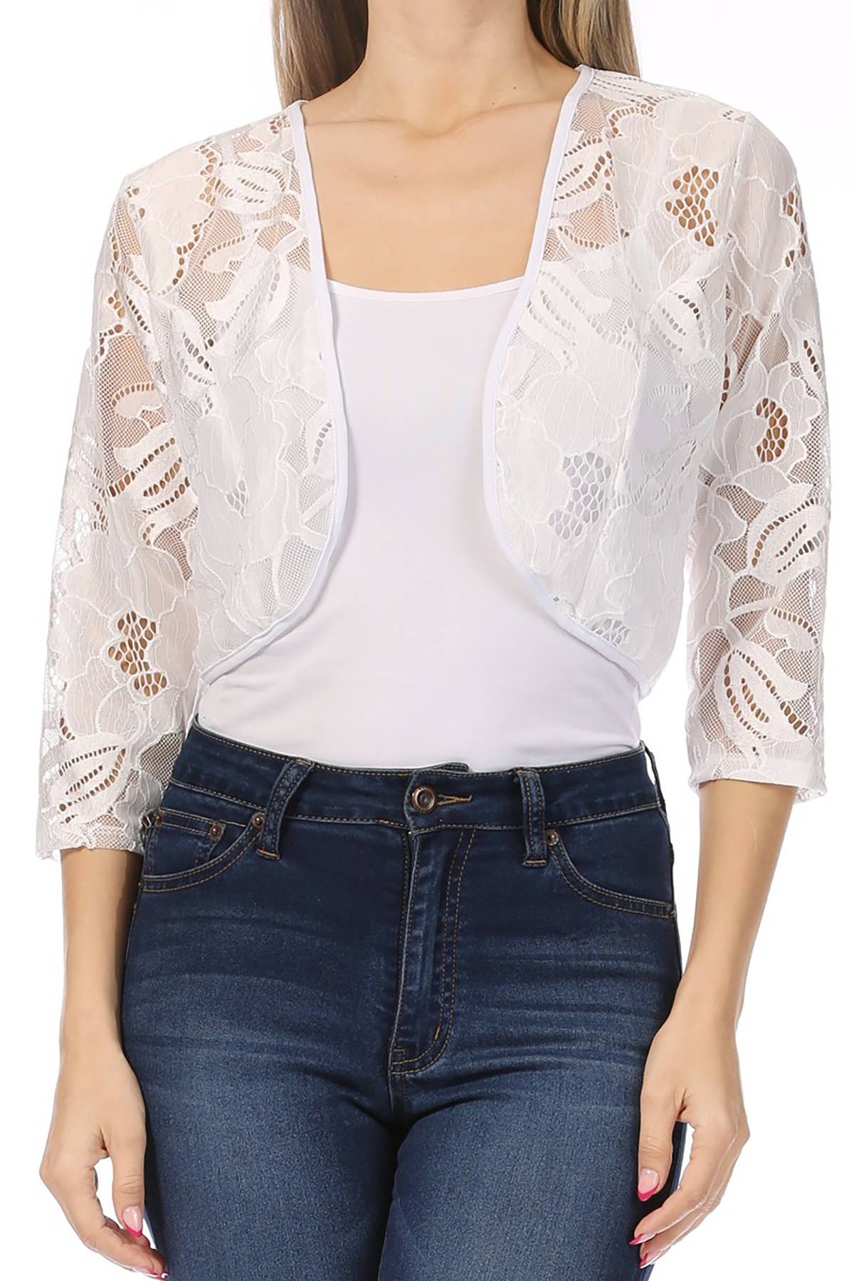 MOA COLLECTION - Wholesale Cardigan - Women's - Women's Casual Lace Bolero Crochet Cardigan32