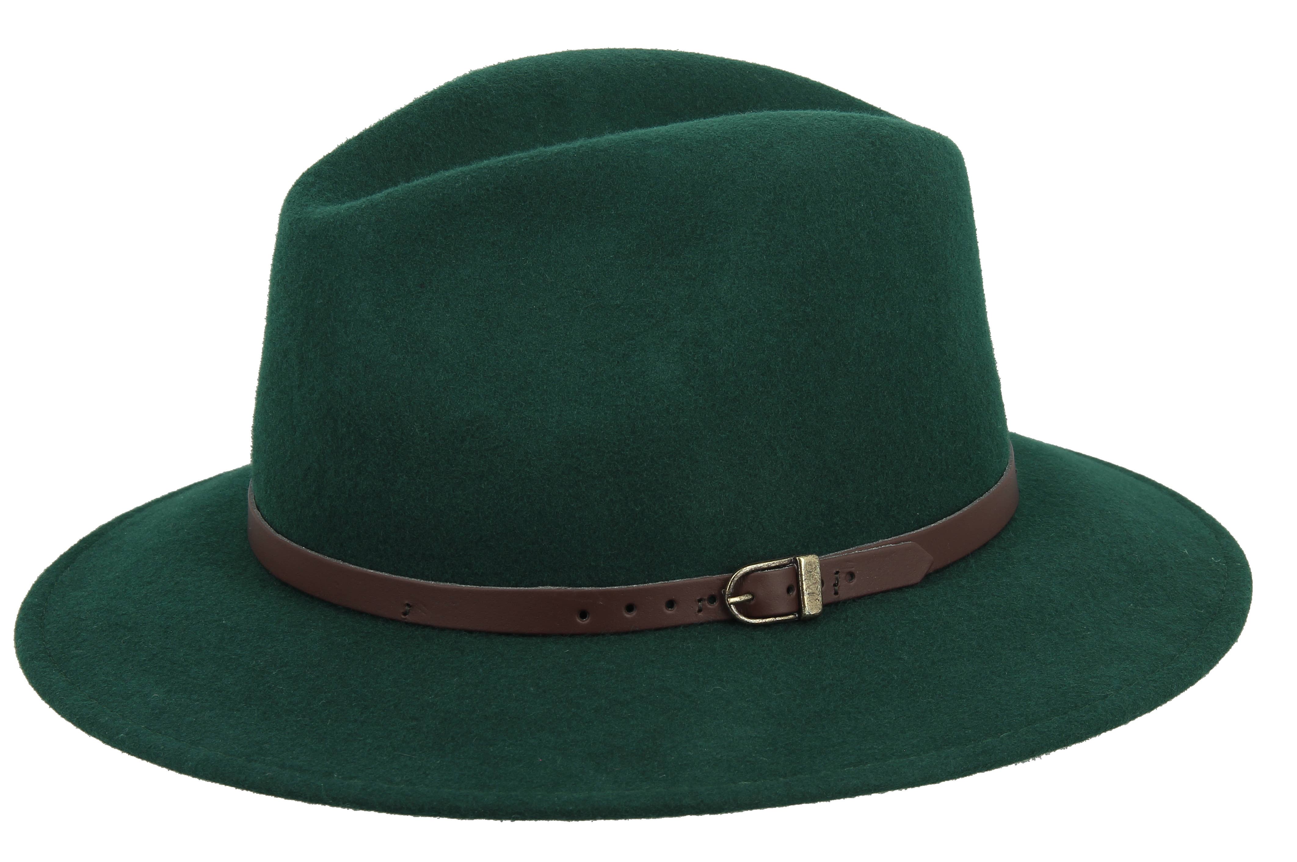 M BY FLECHET - ESSENTIALS - ALP1 – Großhandel Fedora-Hut – Unisex – Wollfilzhut mit Kunstlederbesatz - Modell 1HS457