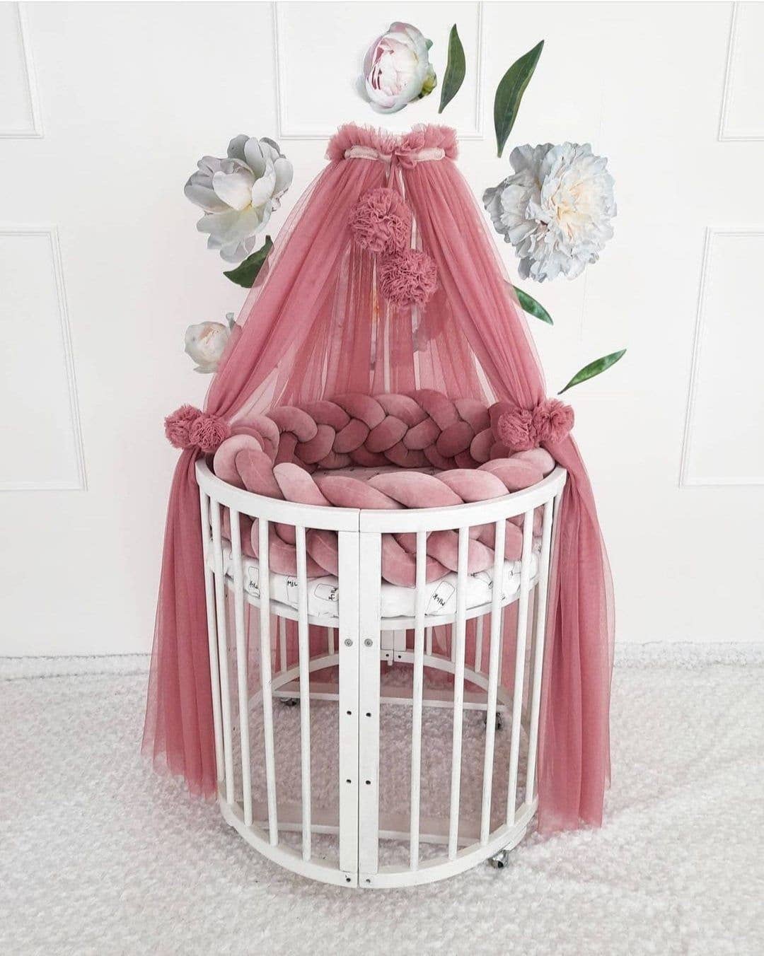 Allbright Kids – wholesale Bed canopy – Child & baby – Canopy for crib. Baldachin + pom poms2