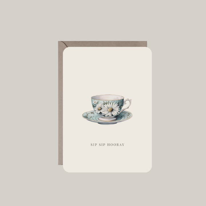 Cartão com envelope | sip sip hooray por atacado de De Papierboetiek