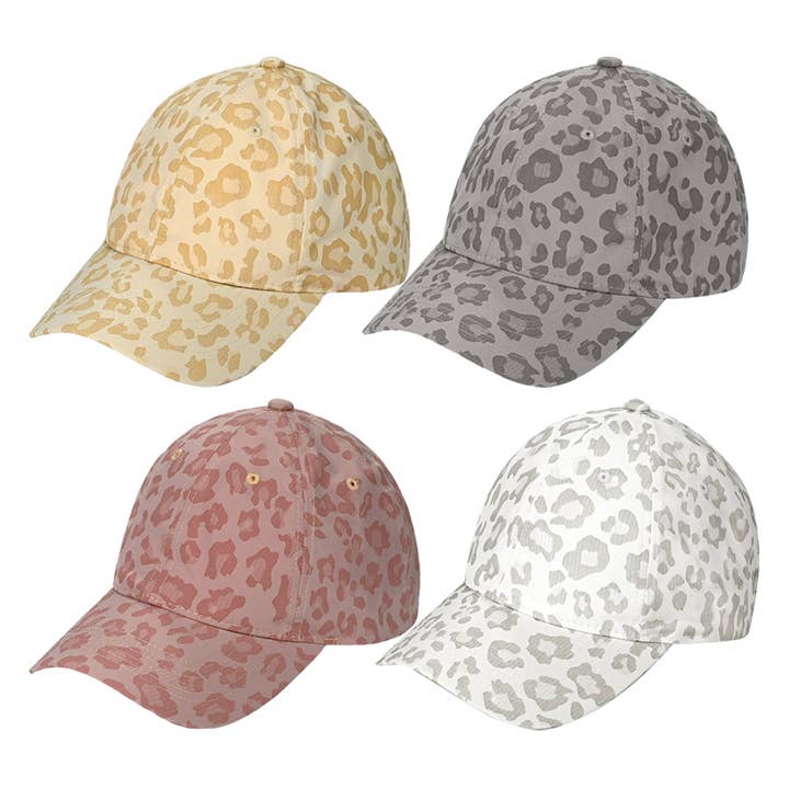 Verstelbare nylon baseballpet met luipaardpatroon voor wholesale door Fashion City