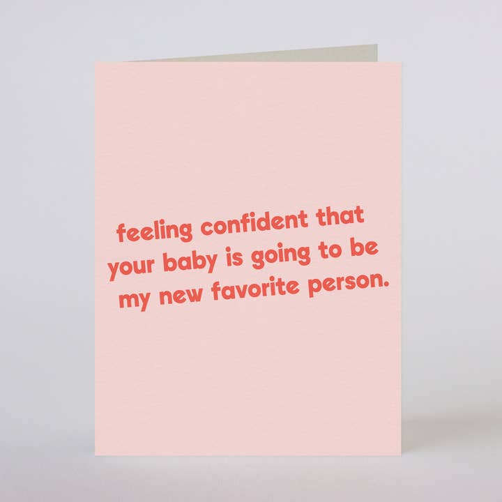 NEW FAVORITE PERSON - greeting card for wholesale by Mixtape Paper Co.