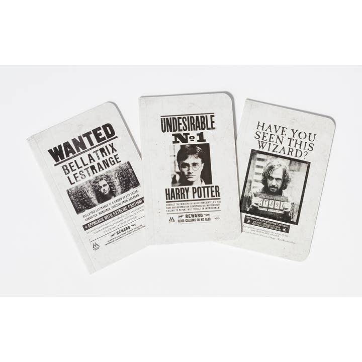 Insight Editions - Wholesale Notebook - Harry Potter: Wanted Posters Pocket Notebook Collection (Set of 3)