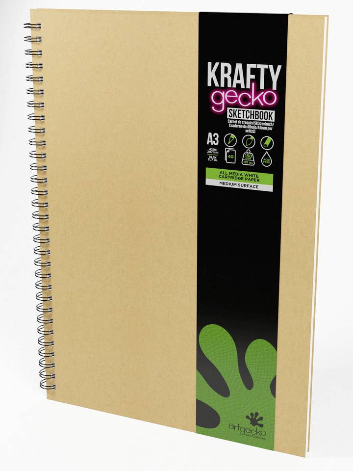 Album da disegno Krafty All Media A3 Portrait per la vendita all'ingrosso da parte di Artgecko Sketch