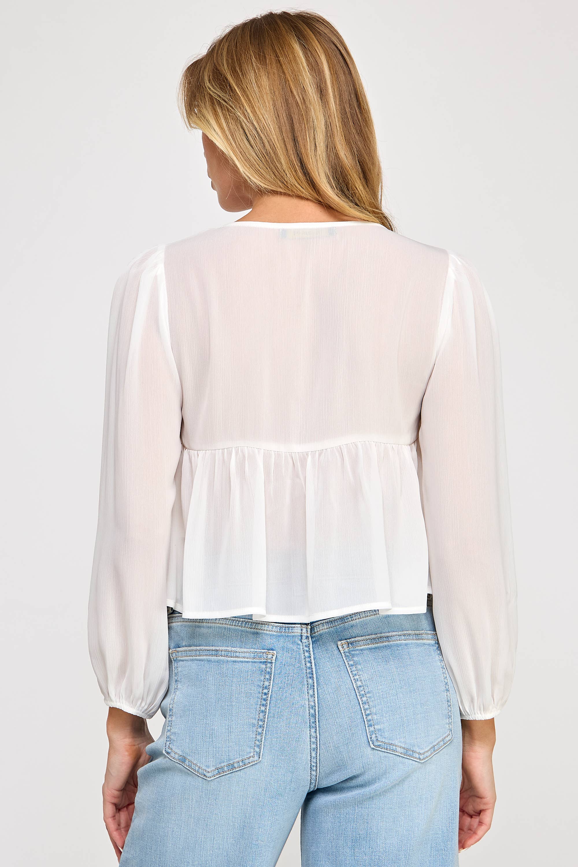 Vestis M - Vente Chemisier – femme - Haut à manches bouffantes transparentes en chiffon à encolure carrée - Noir12