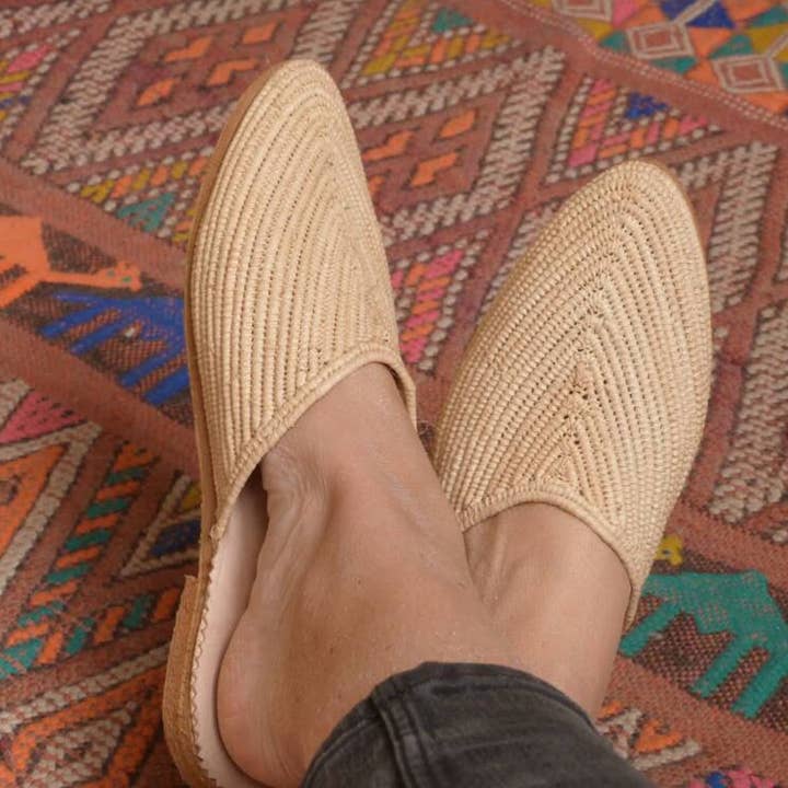 DarKech – wholesale Sandaler - Dam – Raffia Sandaler MAROCKANSKA för stranden, RAFFIA SKOR för kvinna