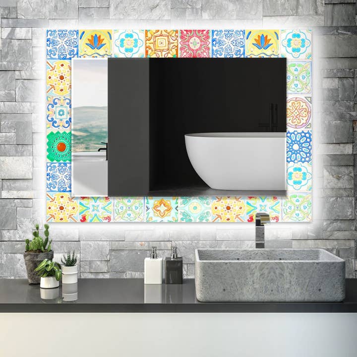 Espejo de pared de vidrio templado con mosaico para venta al por mayor de MyPhotostation
