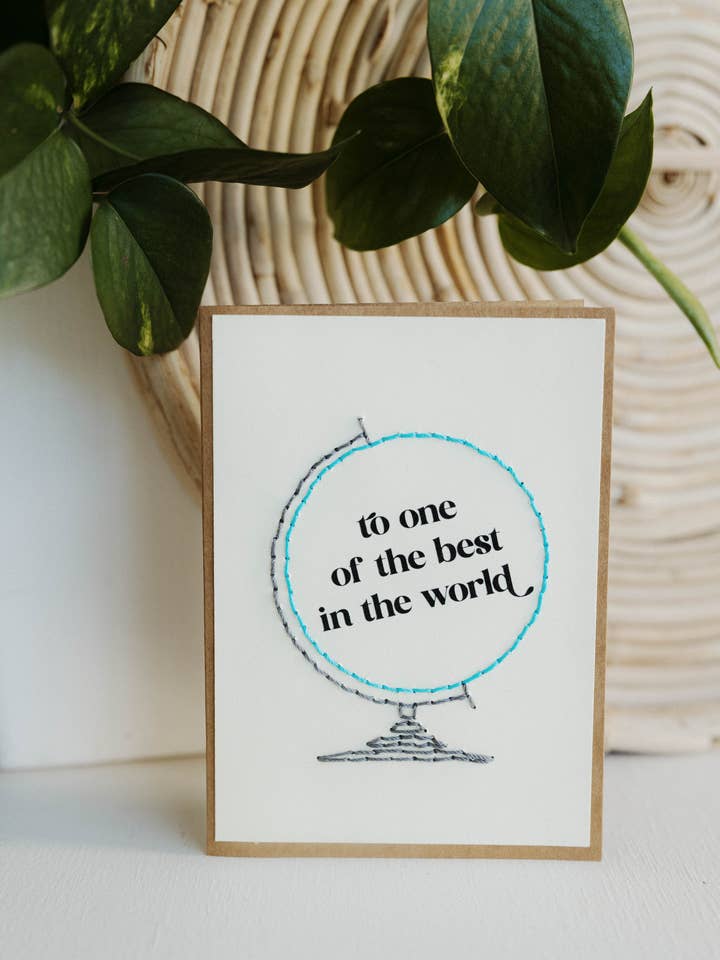 Biglietto di Auguri Migliore al Mondo || Biglietto Singolo per la vendita all'ingrosso da parte di Rosie's Boutique Haiti