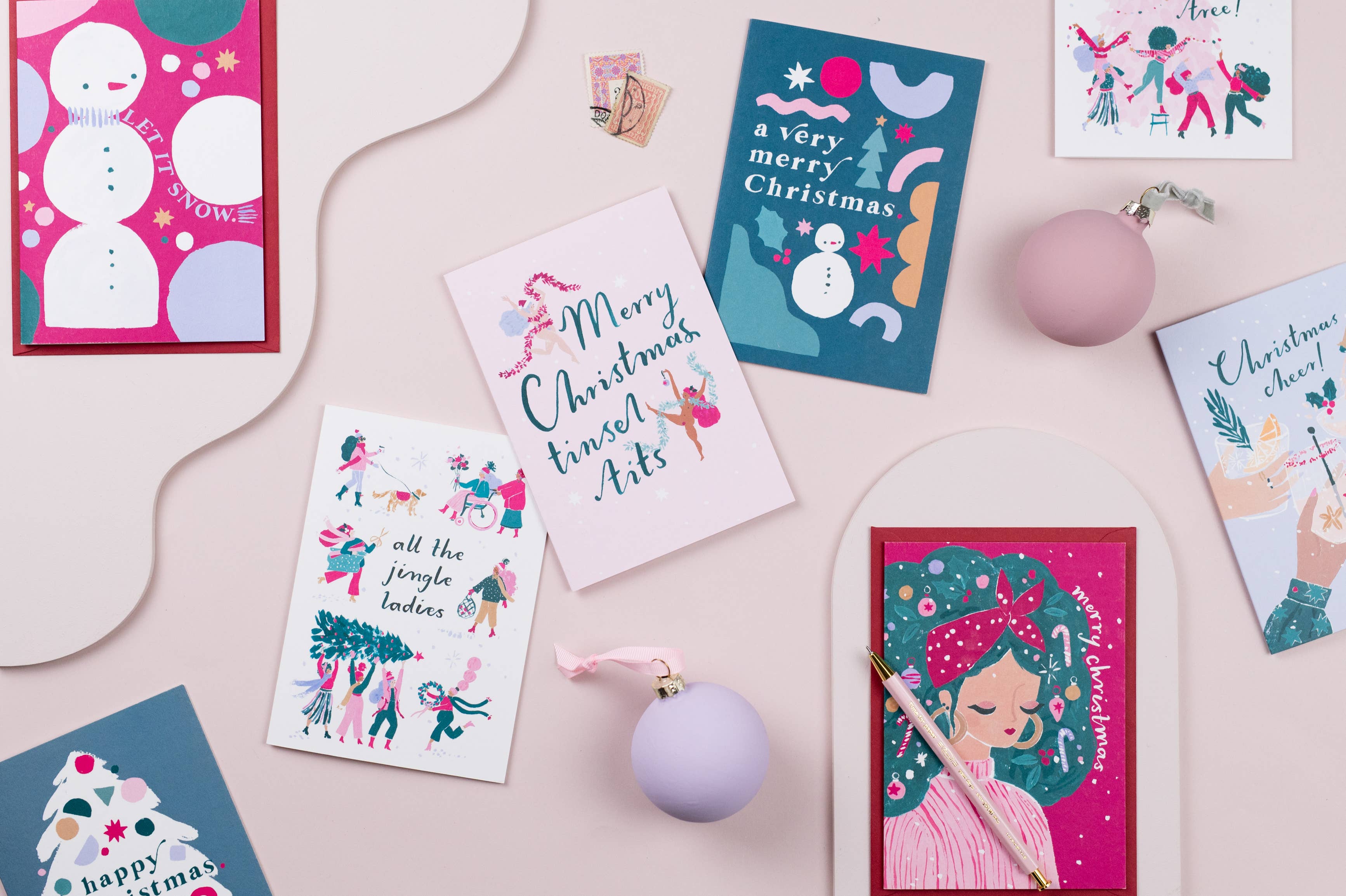 Sister Paper Co. - Wholesale Christmas Card - Jingle Ladies Christmas Card | Holiday Cards | Xmas Cards5