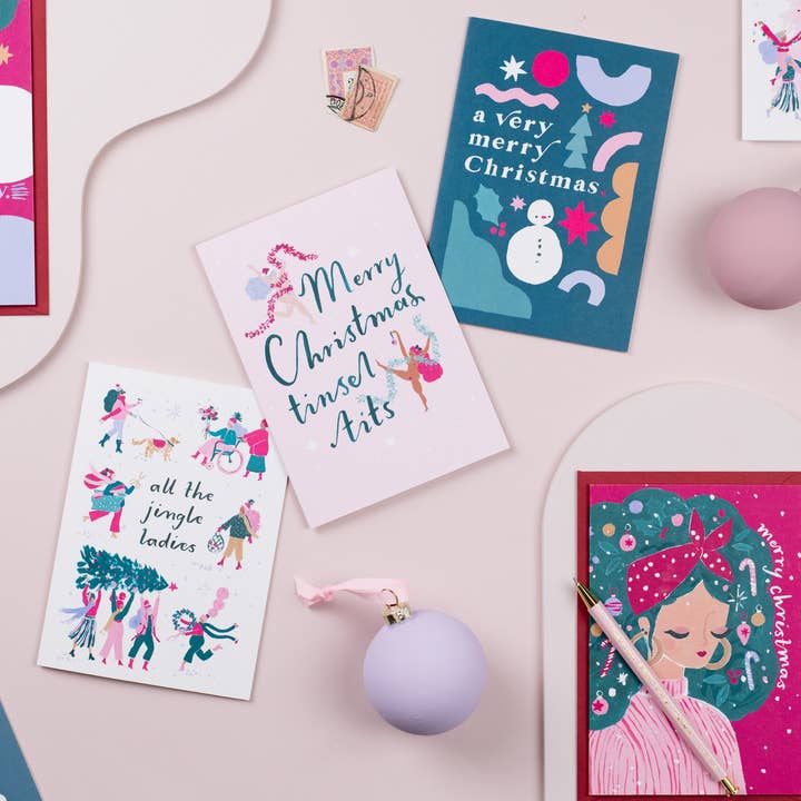 Sister Paper Co. – wholesale Christmas card – Tinsel Tits Christmas Card | Funny Christmas Card | Feminist2