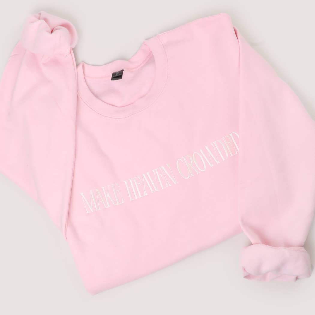 Fashion City - Wholesale Sweatshirt - Unisex - MAKE HEAVEN CROWDED Embroidered Heavyweight Sweatshirt6